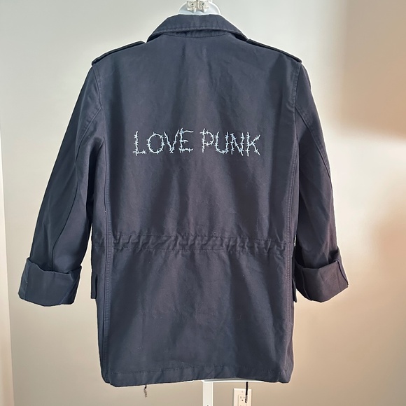 ZADIG & VOLTAIRE Chic Love Punk Kayak Washed Blk Jacket Sz M NWT $598!! - Picture 7 of 9